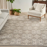 nourison aloha alh34 ivory grey rug