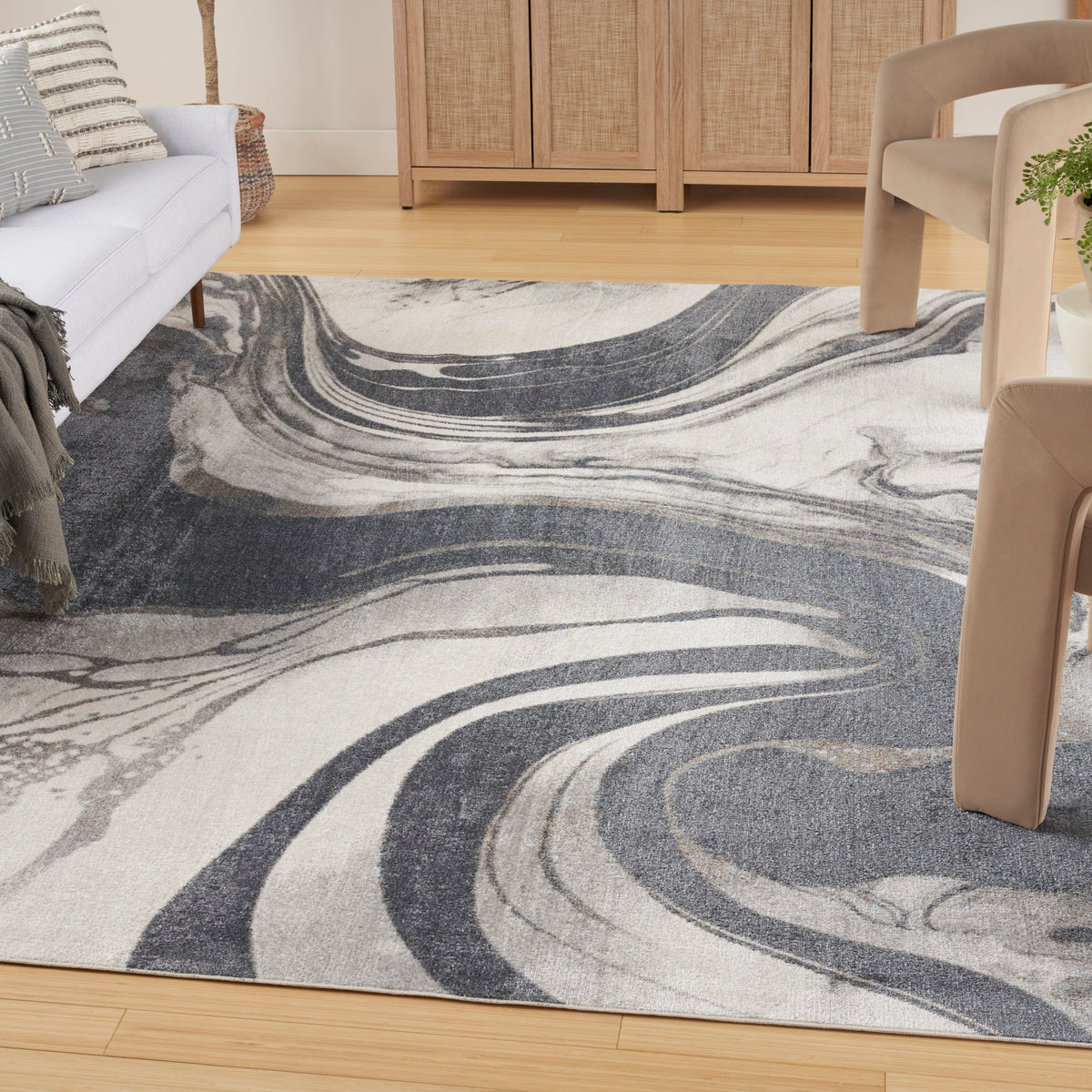 nourison astra machine washable asw15 ivory grey rug