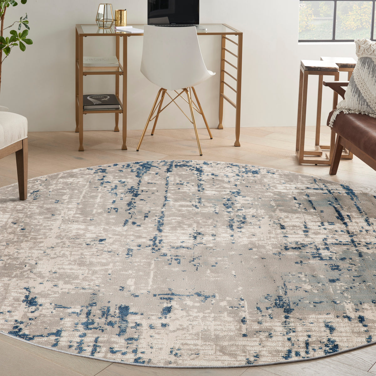 nourison quarry qua01 ivory grey blue rug