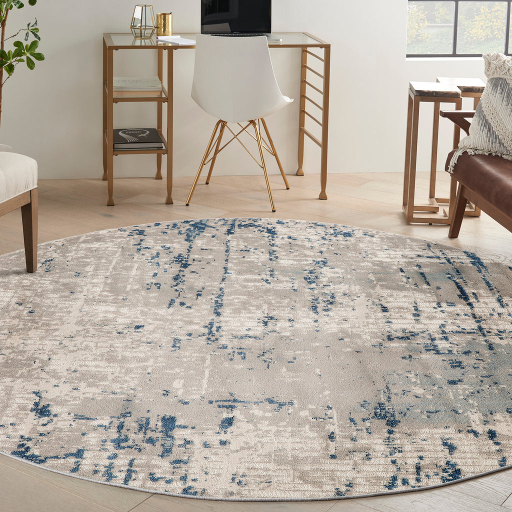 nourison quarry qua01 ivory grey blue rug