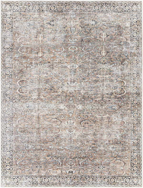 Hauteloom Jill JILL Dark Brown Machine Made Polyester Rug