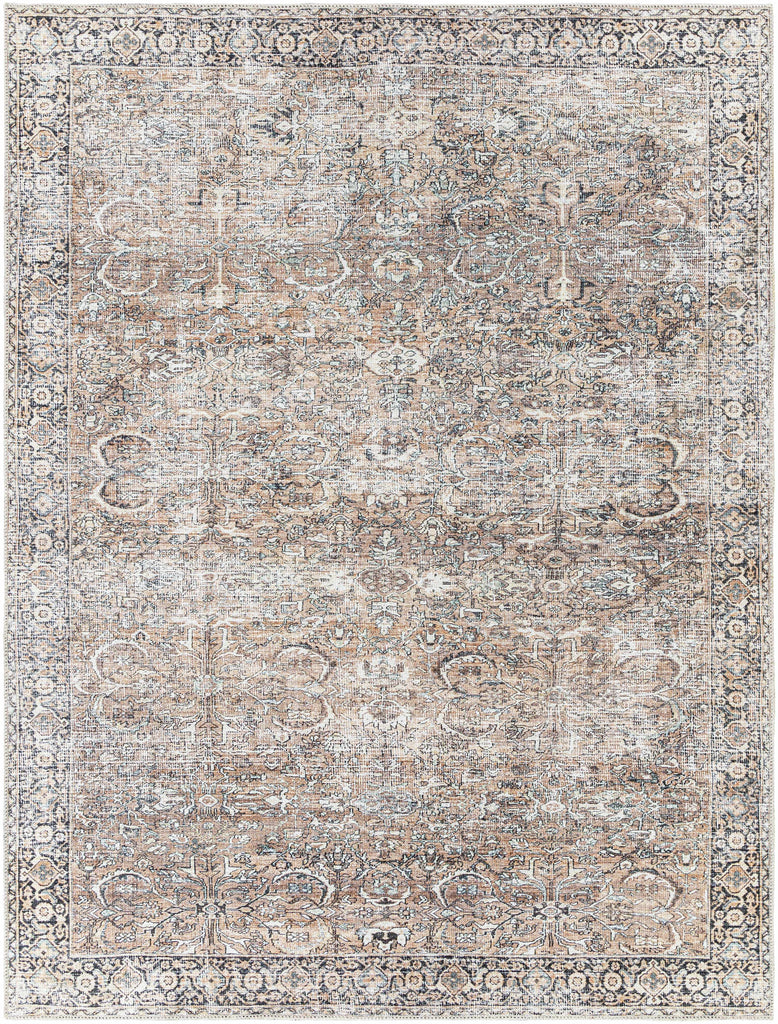 Hauteloom Jill JILL Dark Brown Machine Made Polyester Rug