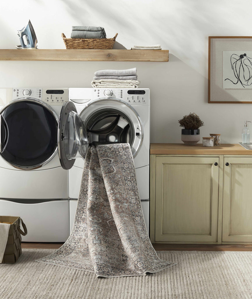 Hauteloom Jill JILL Dark Brown Machine Made Polyester Rug