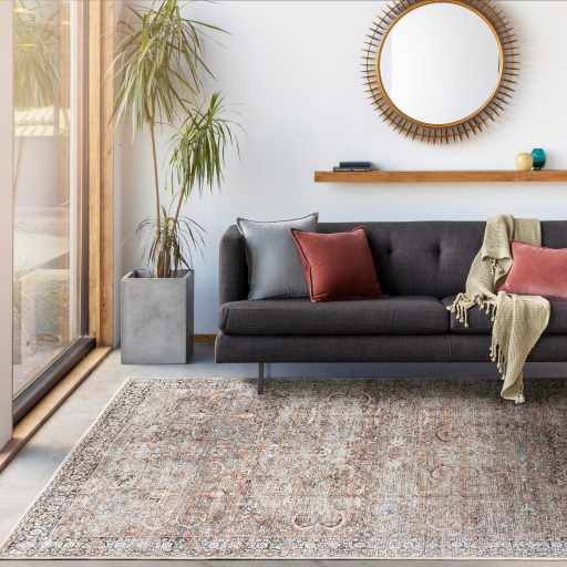 Hauteloom Jill JILL Dark Brown Machine Made Polyester Rug