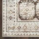 nourison dekor dek01 ivory brown rug