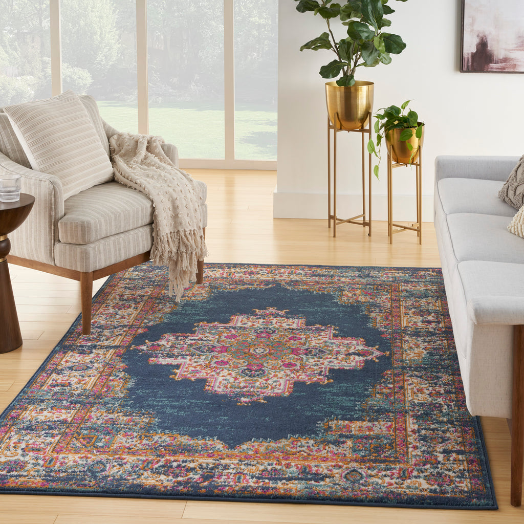 nourison passion psn03 navy rug