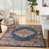 nourison passion psn03 navy rug