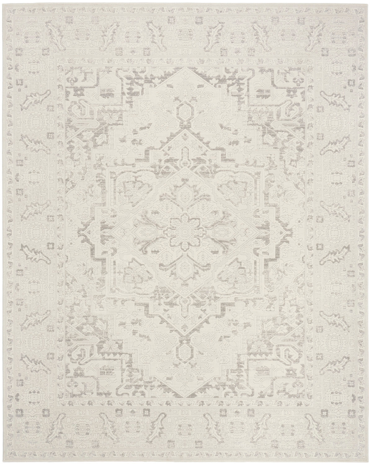 nourison grace gce02 grey rug
