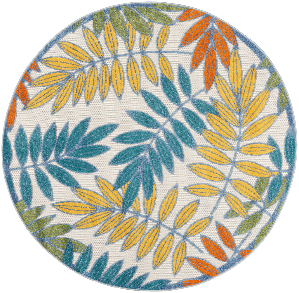 nourison aloha alh18 ivory multi rug