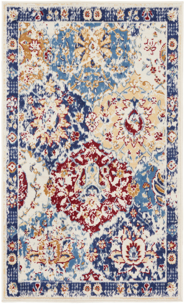 nourison grafix grf31 blue multicolor rug
