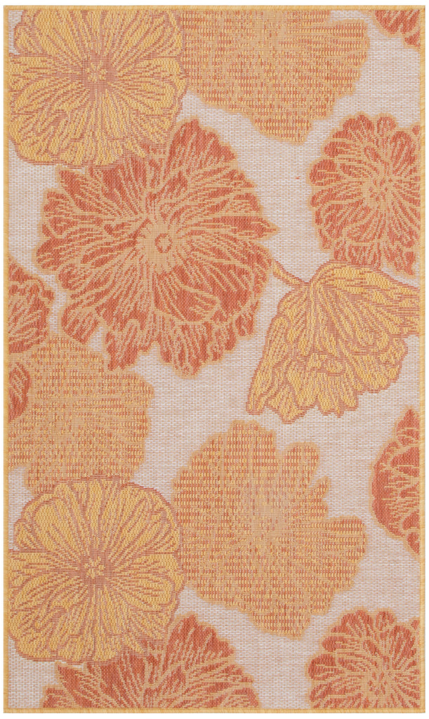 nourison garden oasis goa04 coral rug