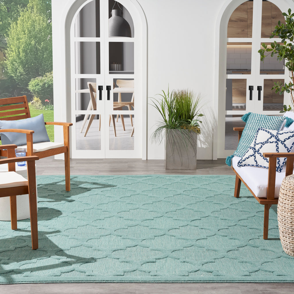 nourison easy care nes01 aqua teal rug