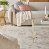 nourison aldora ald14 ivory grey rug