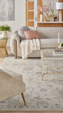 nourison aldora ald14 ivory grey rug