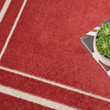 nourison nourison essentials nre02 brick ivory rug