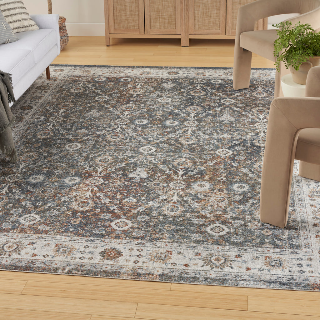 nourison astra machine washable asw16 ivory multicolor rug
