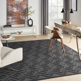 nourison versatile nrv01 charcoal black rug