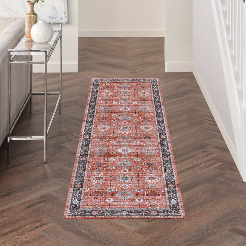nourison fulton ful12 rust rug