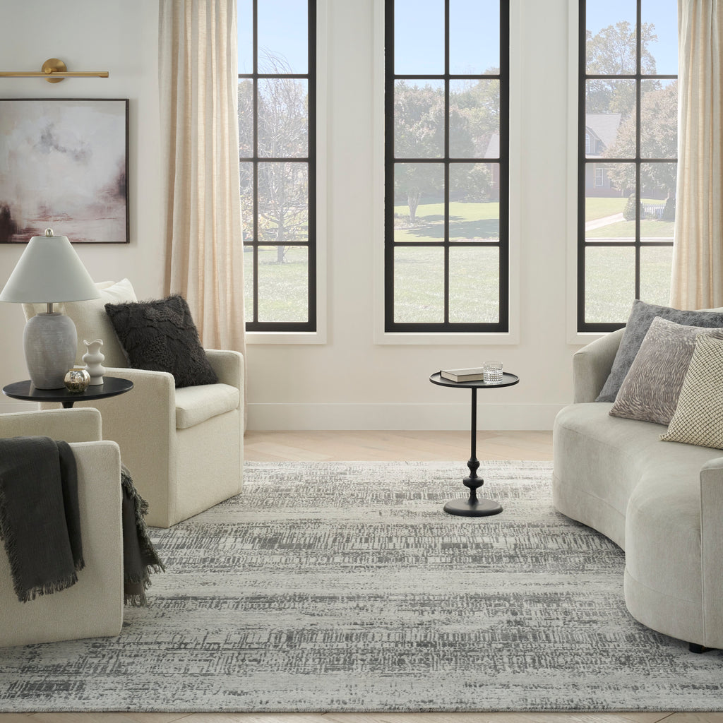 nourison harmony hay01 ivory charcoal rug