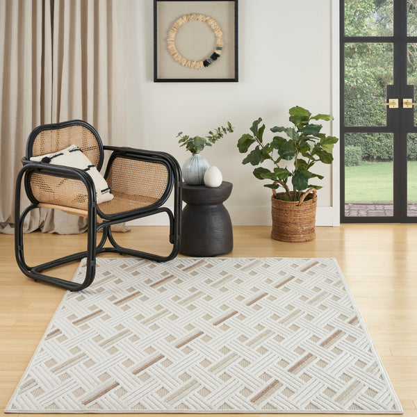 nourison care free caf05 ivory beige rug