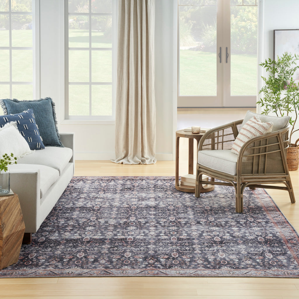 nourison grand washables grw06 navy ivory rug