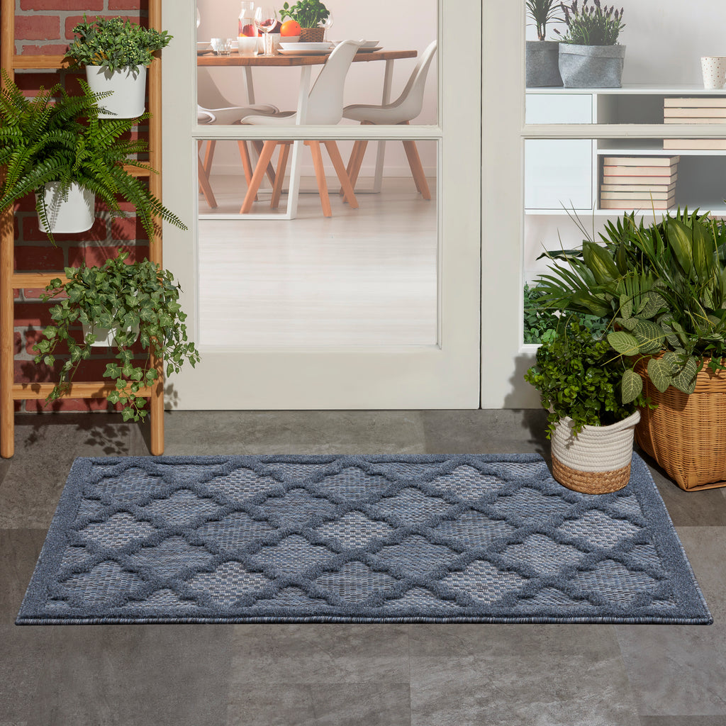 nourison easy care nes01 navy blue rug