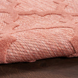 nourison easy care nes01 coral orange rug