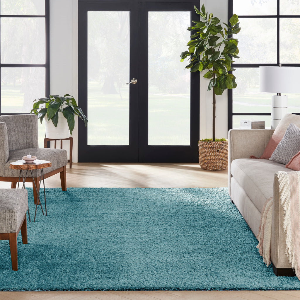 nourison dreamy shag drs05 aqua rug