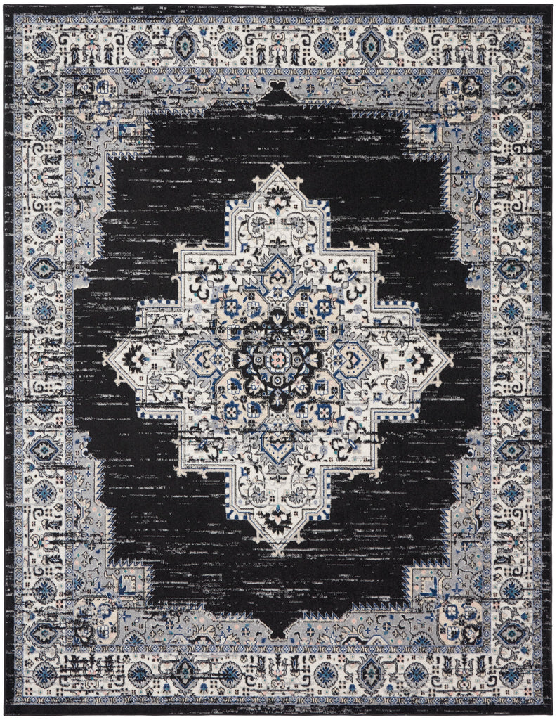nourison passion psn03 black ivory rug