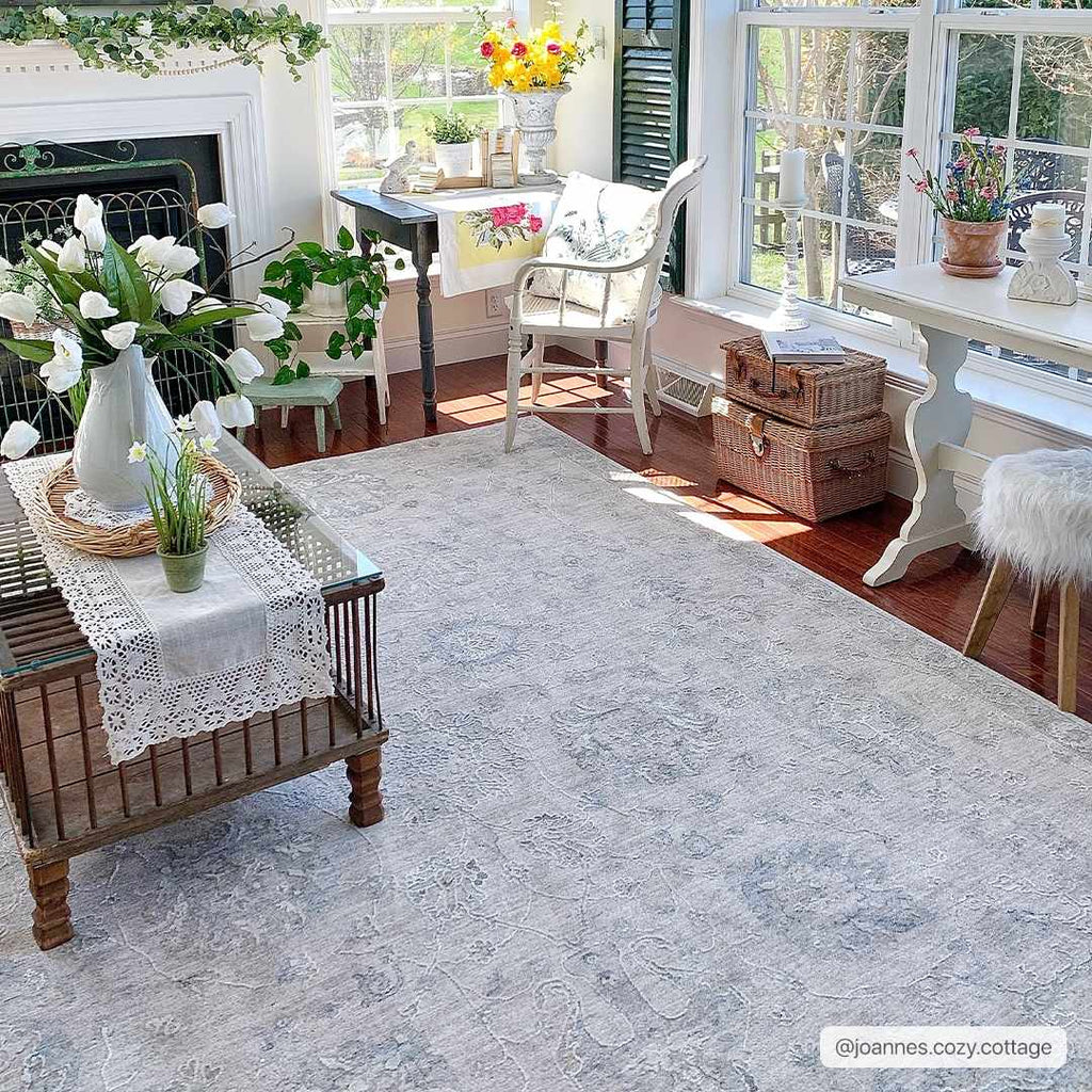 Hauteloom Albuquerque ALBUQ Light Gray Machine Made Polyester Rug