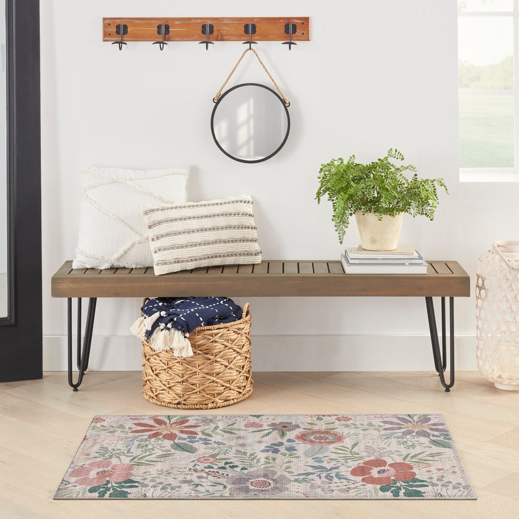 nourison nourison washables nwb06 cream multicolor rug