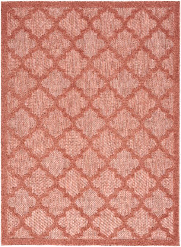 nourison easy care nes01 coral orange rug