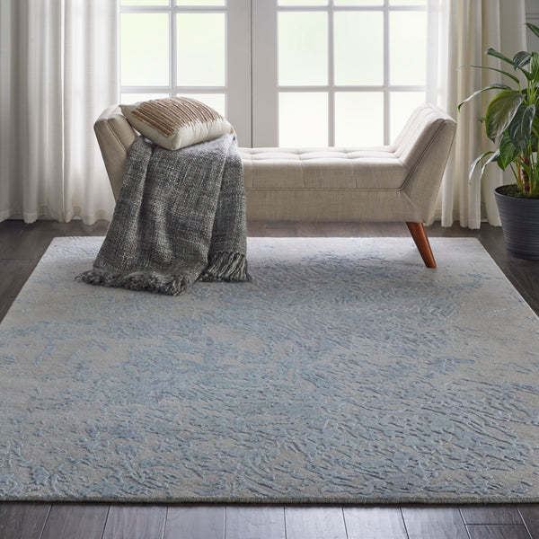 nourison silk shadows sha18 grey blue rug