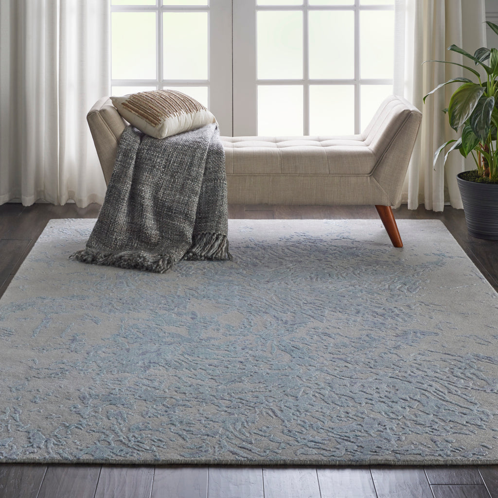 nourison silk shadows sha18 grey blue rug