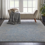nourison silk shadows sha18 grey blue rug