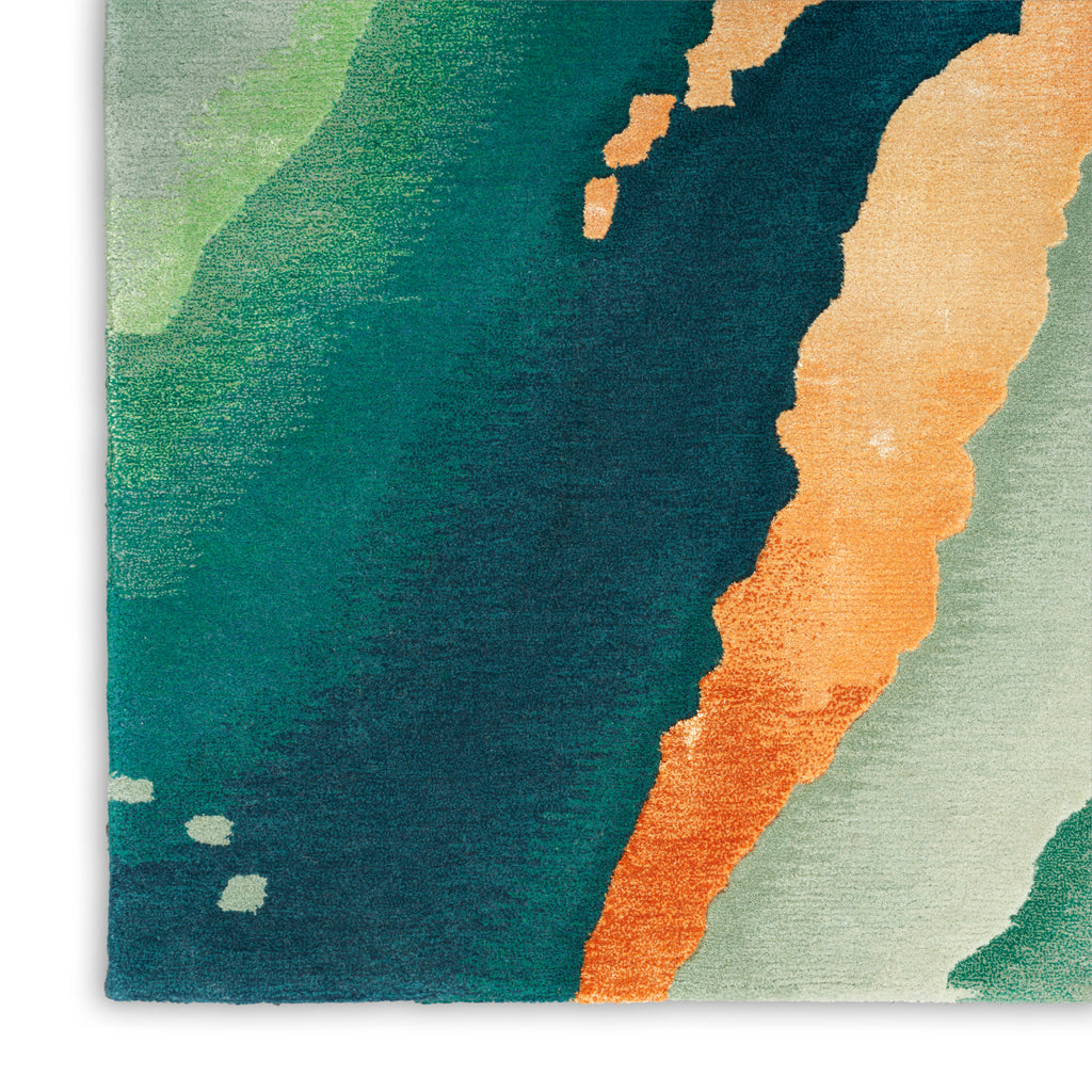 nourison prismatic prs30 emerald rug