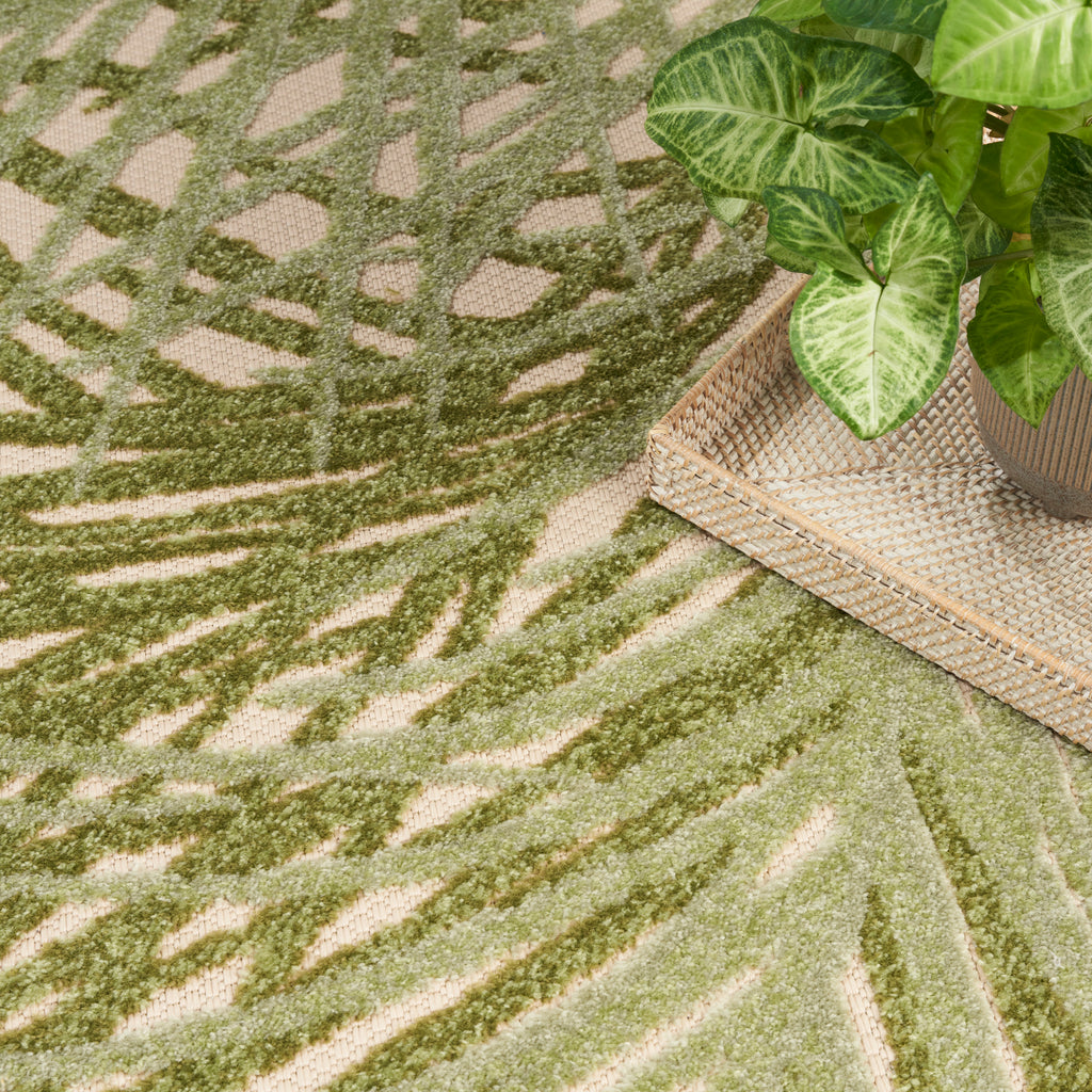nourison aloha alh41 ivory green rug