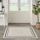 nourison nourison essentials nre02 ivory black rug