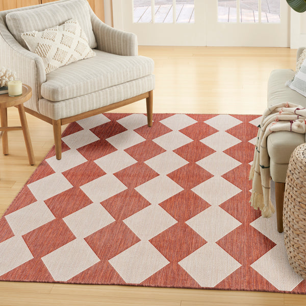 nourison positano pos04 terracotta rug