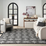 nourison aloha alh34 black white rug