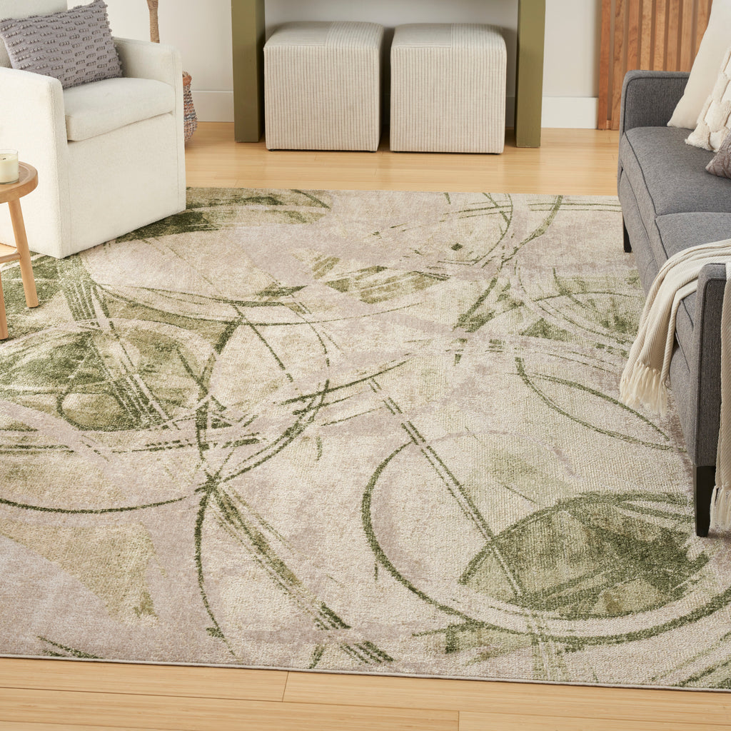 nourison astra machine washable asw14 beige green rug