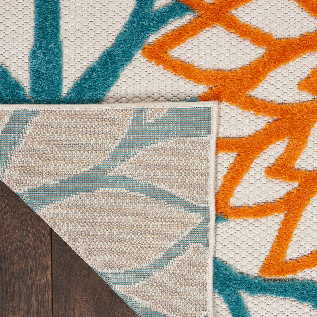 nourison aloha alh05 turquoise multicolor rug