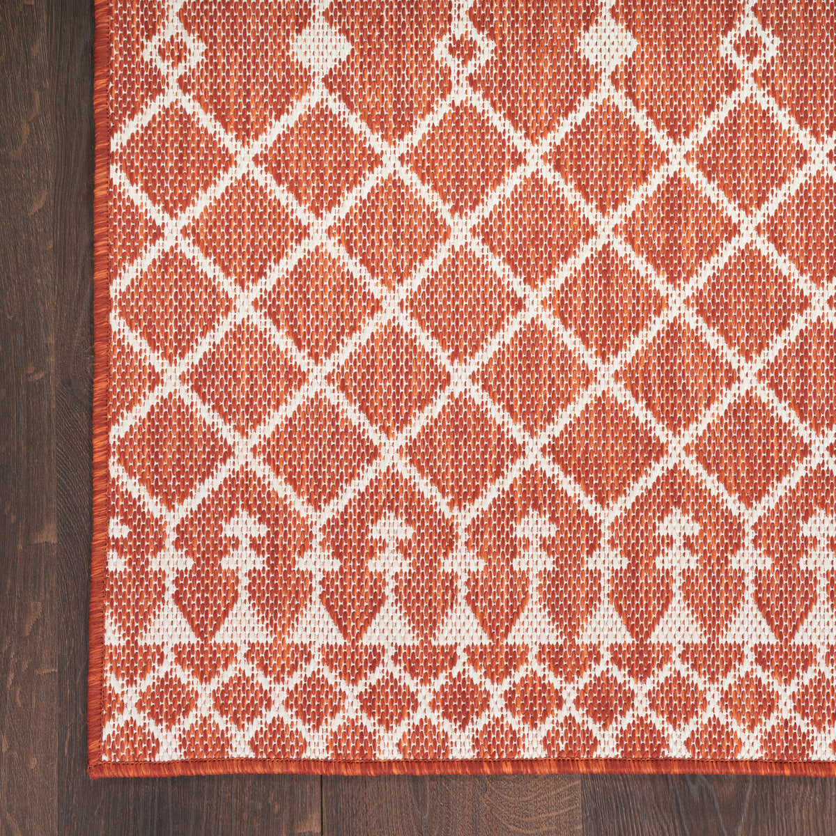 nourison positano pos02 terracotta rug