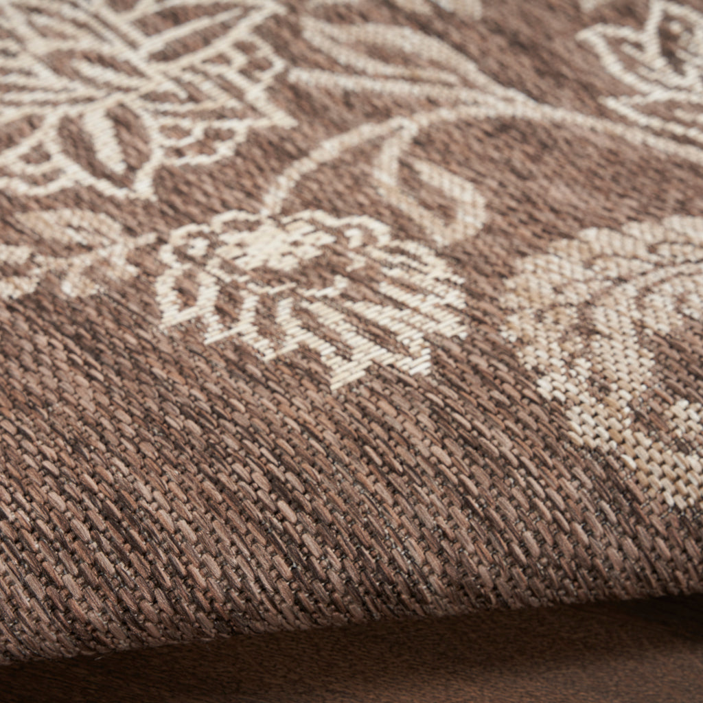 nourison garden oasis goa03 mocha rug