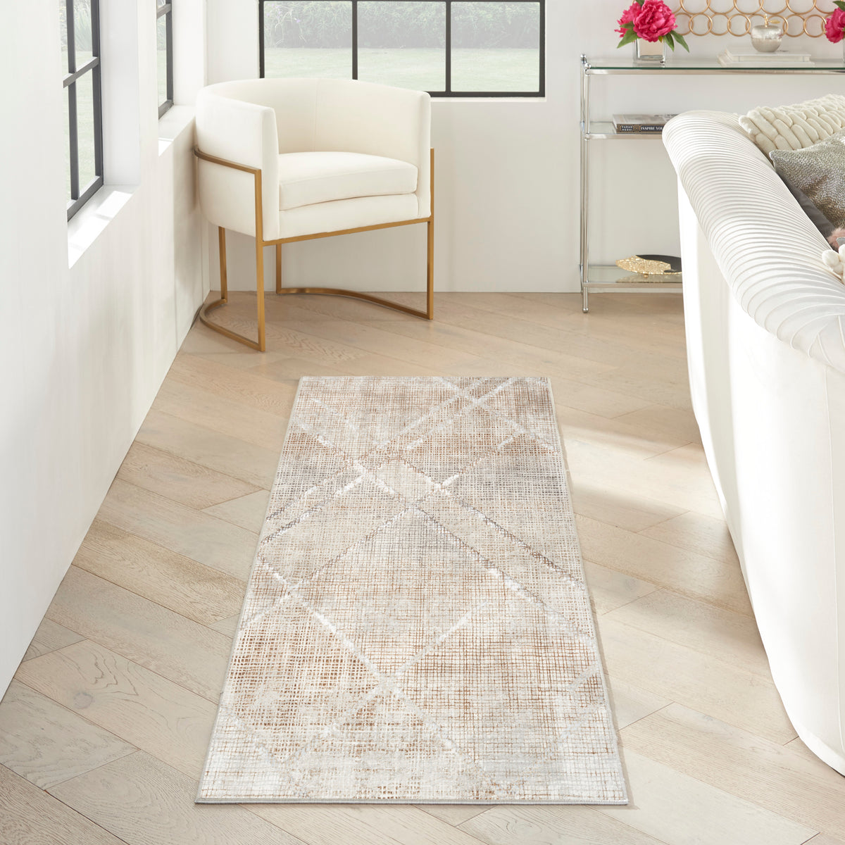 nourison iliana ili03 grey mocha rug