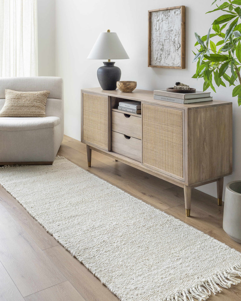Hauteloom Iantha IAN Ivory Woven/Flatwoven Jute Rug