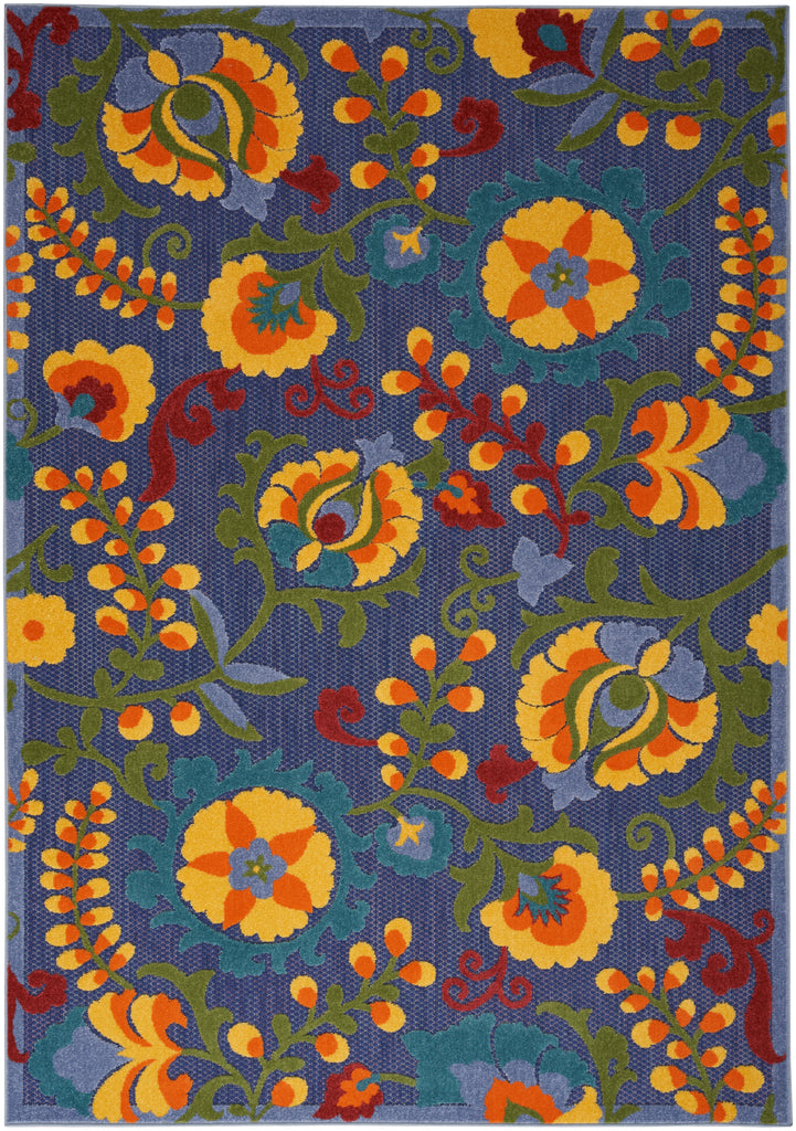 nourison aloha alh17 navy multicolor rug