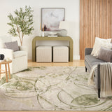 nourison astra machine washable asw14 beige green rug