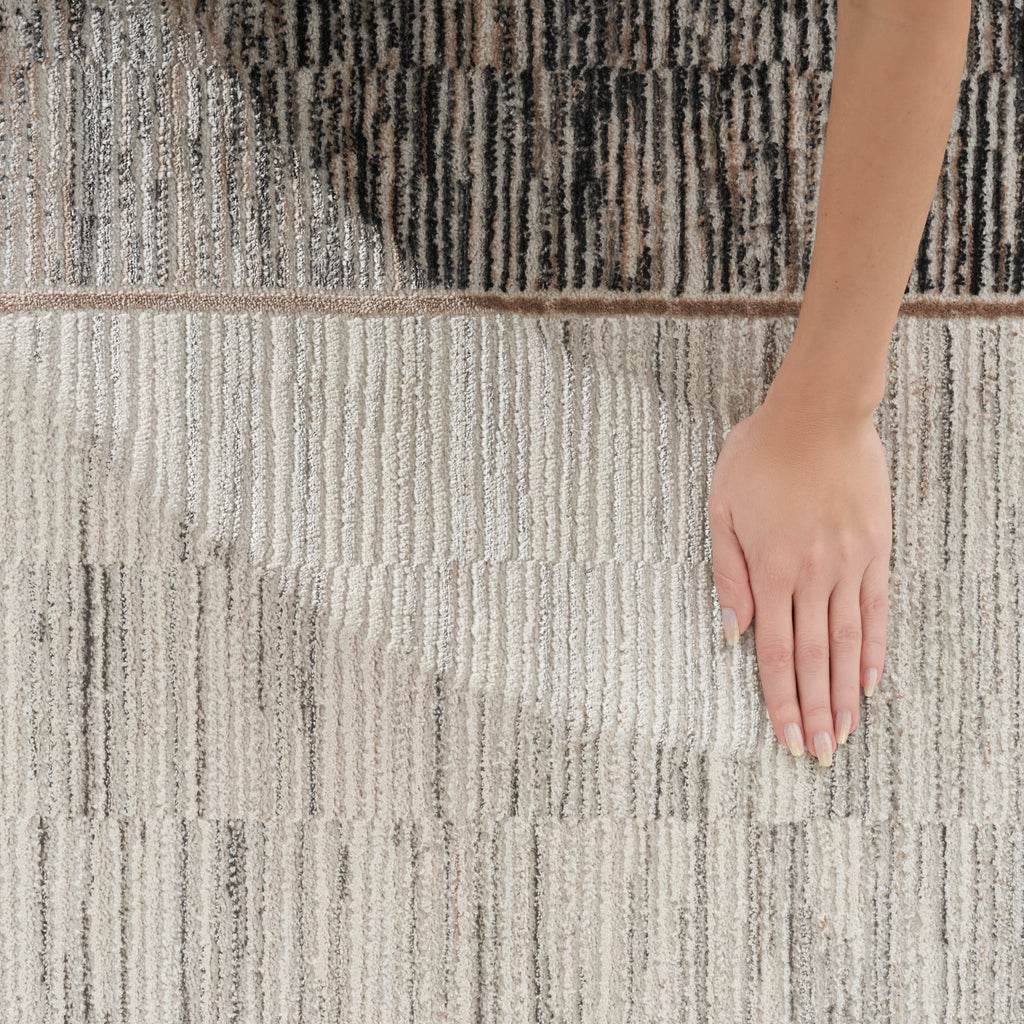 nourison desire dsr02 grey black rug