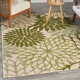 nourison aloha alh05 ivory green rug